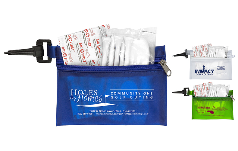 10 Piece Healthy Living Sun Kit Components inserted into Translucent Zipper Pouch with Plastic Carabiner Attachment 10 Piece Healthy Living Sun Kit Components inserted into Translucent Zipper Pouch with Plastic Carabiner Attachment